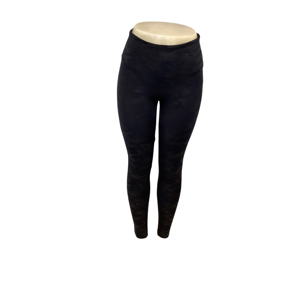 Athletic Works‎ Camo Print High Waist Leggings Black M Medium Activewear Workout